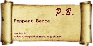 Peppert Bence névjegykártya